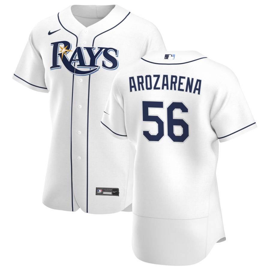 Tampa Bay Rays 56 Randy Arozarena Men Nike White Home 2020 Authentic Player MLB Jersey